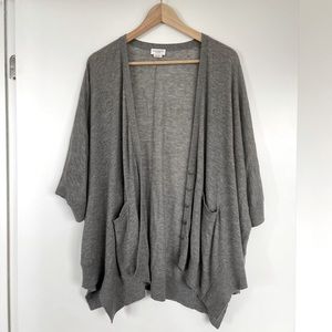 Club Monaco Unstructured Grey Cashmere Cardigan